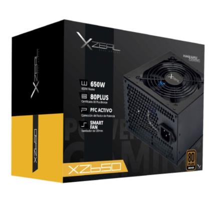 fuente de poder xzeal 650w 80 plus bronze no modular 24 pin atx 120mm fuente de poder xzeal 650w 80 plus bronze no modular 24 pin atx 120mm