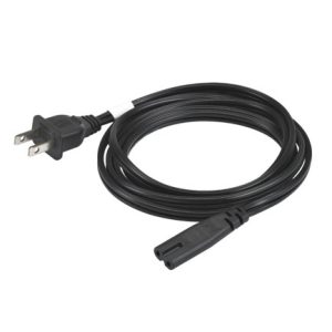 cable de alimentacion ca zebra de 1.8 metros sin conexión a tierra enchufe de dos clavijas nema 1 15