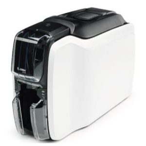 impresora zebra de tarjetas zc100 a una cara cable estadounidense usb y controlador de windows