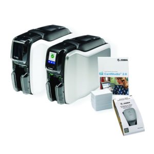 impresora zebra zc100 a una cara kit: app cardstudio 2.0(estandar) 200 pvc cinta ymcko (200 imagenes) cable usa y usb