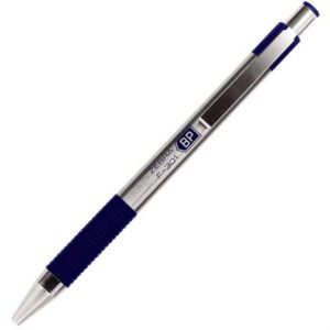 bolígrafo zebra f 301 retráctil metálico punto fino 0.7mm color azul c/12 pzas