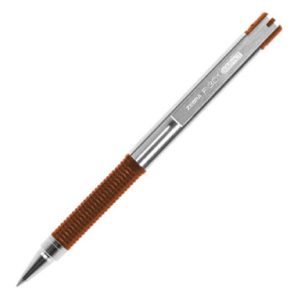 boligrafo f 301 compac grip naranja punto fino tinta negra cuerpo de acero inoxidable caja c/12