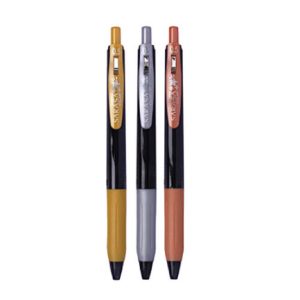 boigrafo zebra decoshine retractil punto fino 0.5 tinta gel colores surtidos metalicos caja c/3