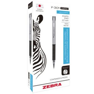 boligrafo f 301 compac grip naranja punto fino tinta negra cuerpo de acero inoxidable caja c/6